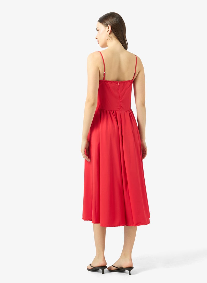 جينجر فستان بخصر ضيق وقصة أميرة بياقة على شكل قلب - Image 2